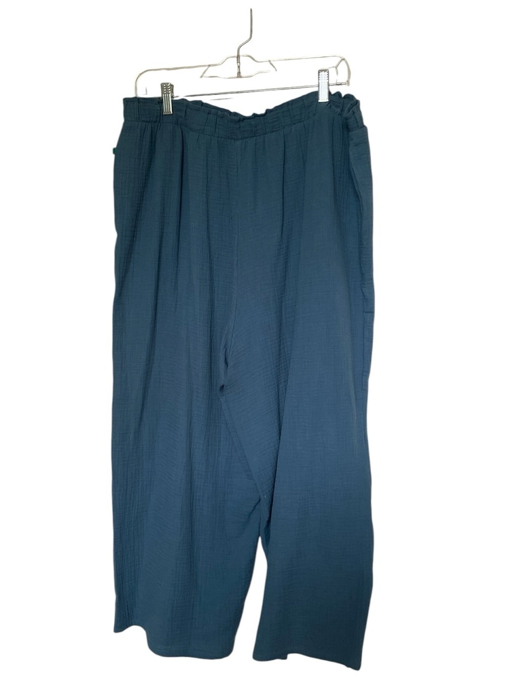 Jessica Simpson Wide Leg Gauzey Pants in Teal Blue